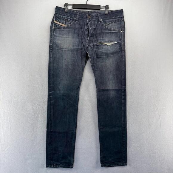 Diesel jeans men's 32x34 Fit 34x33 Blue Belther Regular Slim Tapered Vintage y2k - Picture 1 of 14